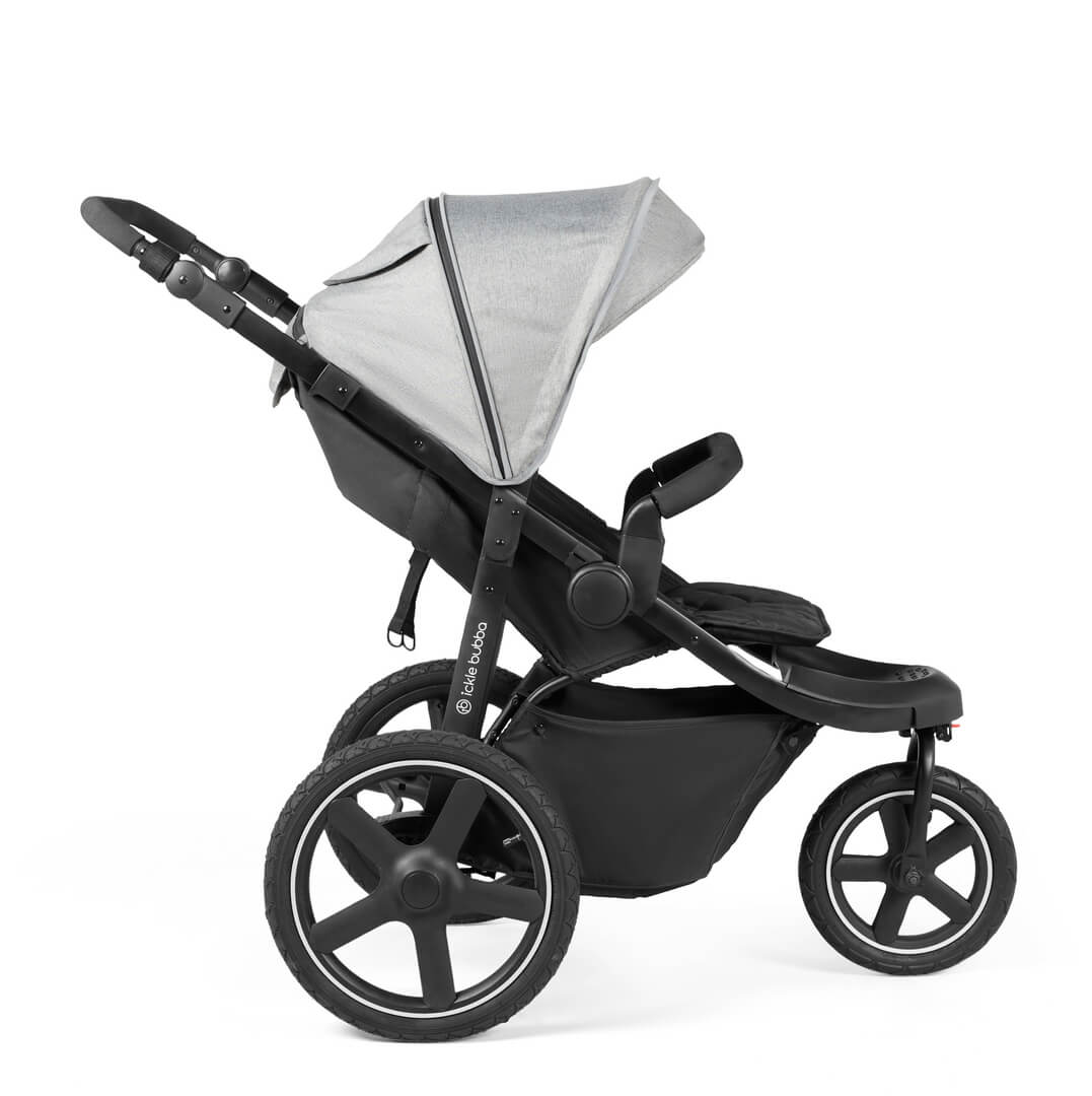 Side view of Ickle Bubba Venus Prime Jogger Stroller in Space Grey colour