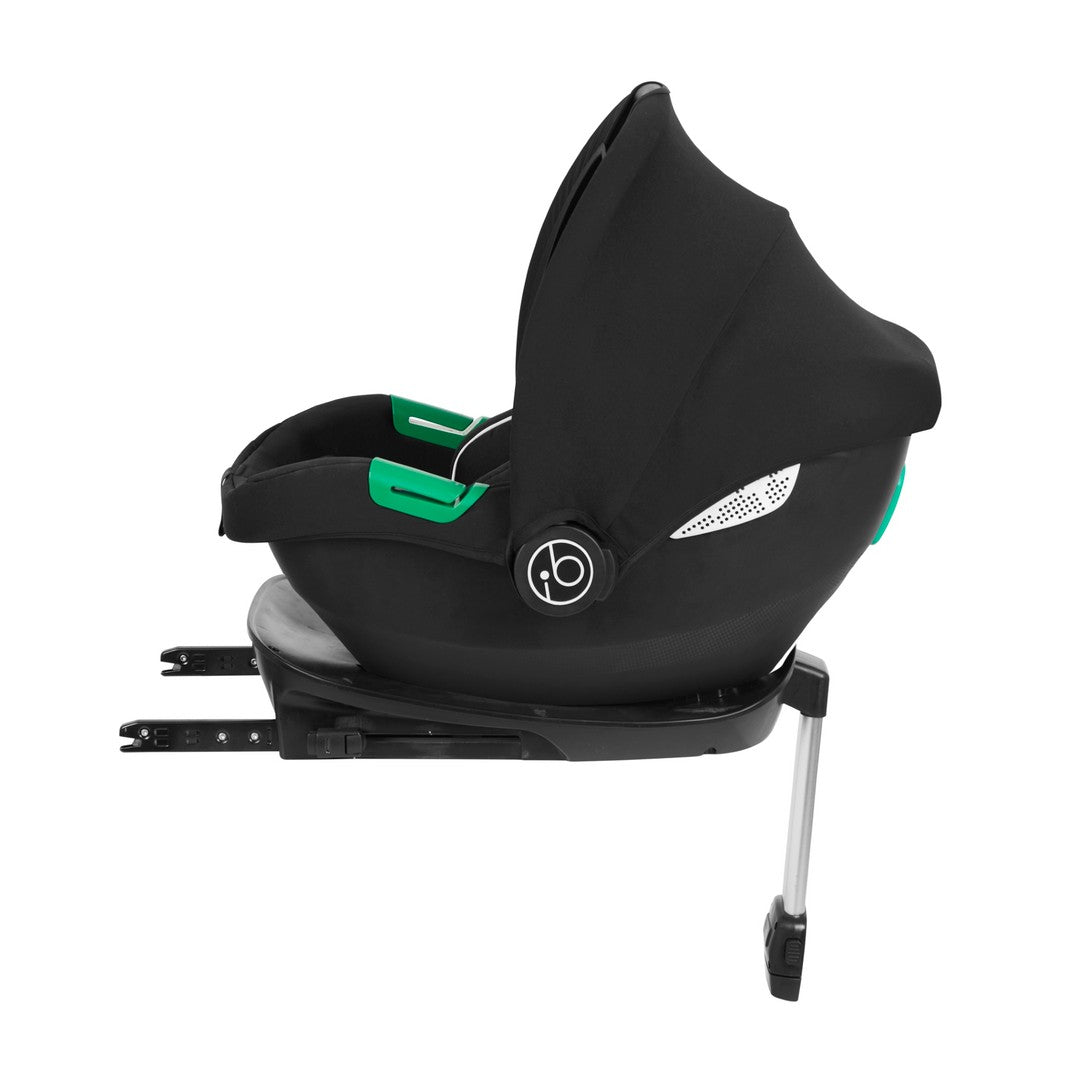 Side view of Ickle Bubba Cirrus i-Size Car Seat and ISOFIX Base set