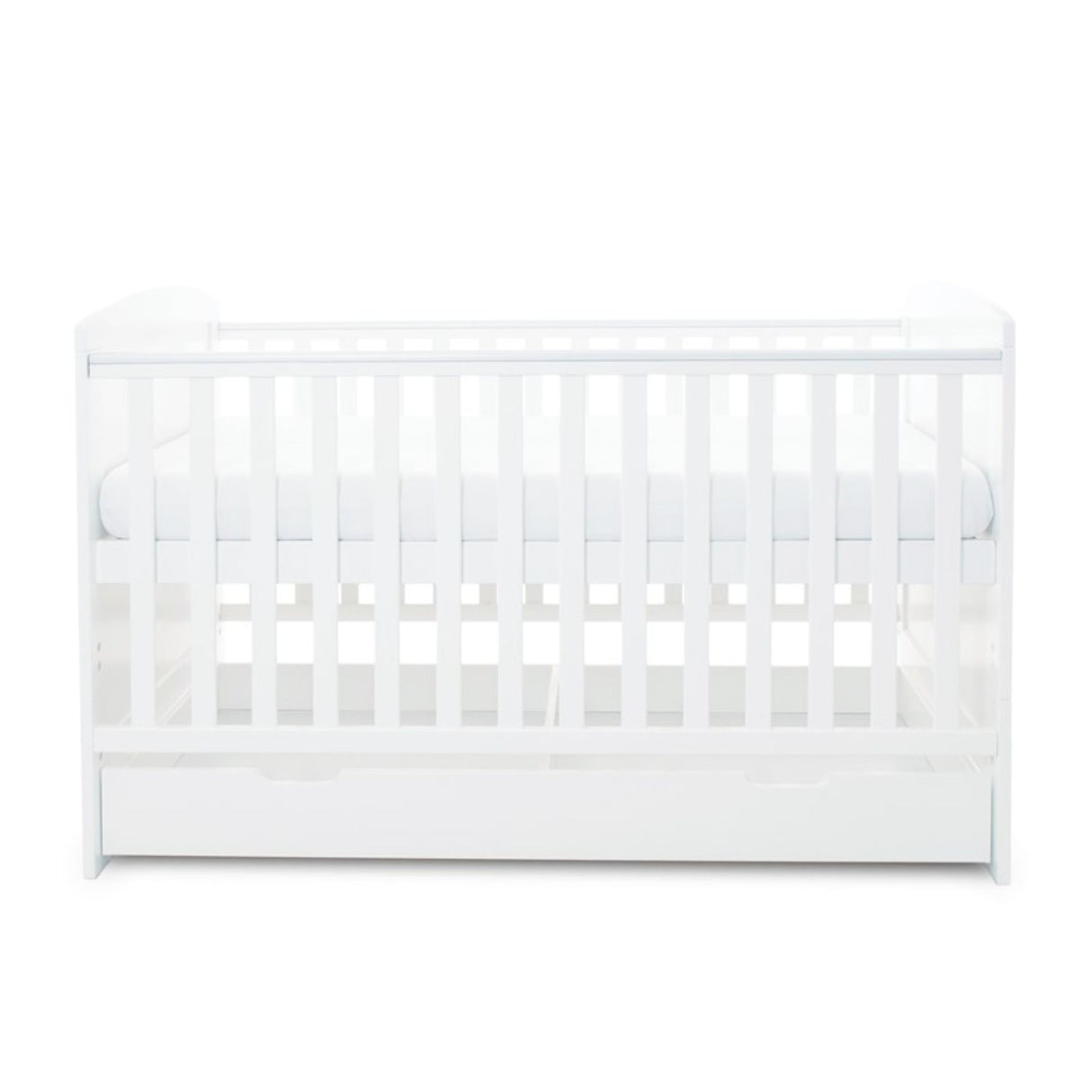 Highest mattress height position in Ickle Bubba Coleby Classic Cot Bed with Under Drawer