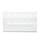 Highest mattress height position in Ickle Bubba Coleby Classic Cot Bed with Under Drawer