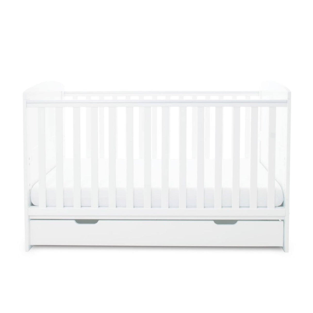 Lowest mattress height position in Ickle Bubba Coleby Classic Cot Bed with Under Drawer