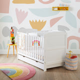 Ickle Bubba Coleby Classic Cot Bed with Under Drawer in a colourful nursery room