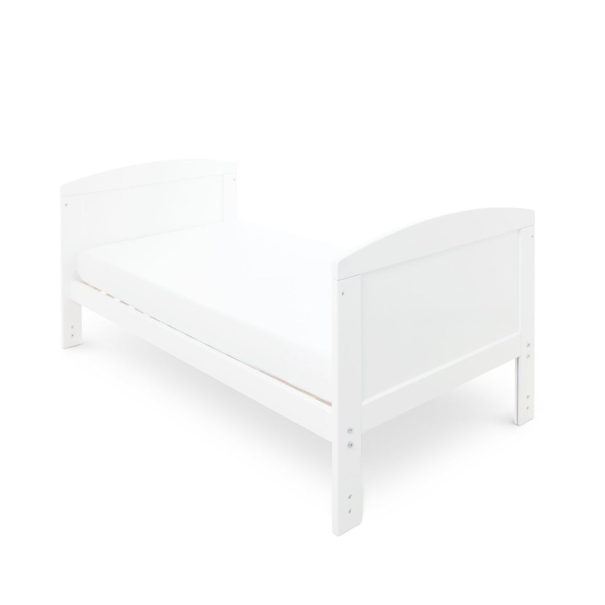 Ickle Bubba Coleby Classic Cot Bed converted into toddler bed with All Seasons Premium Pocket Sprung Mattress