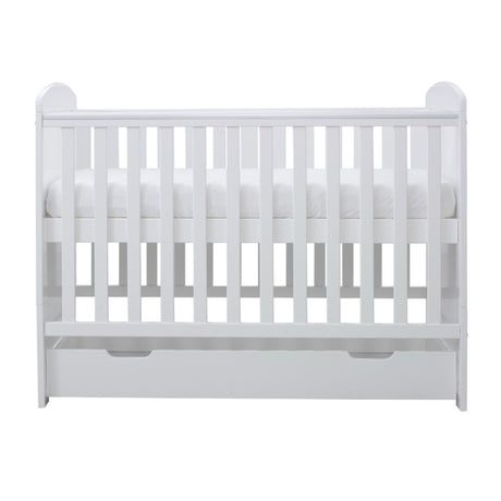 Highest mattress height position in Ickle Bubba Coleby Mini Cot Bed with Under Drawer