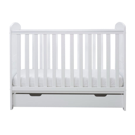 Lowest mattress height position in Ickle Bubba Coleby Mini Cot Bed with Under Drawer