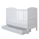 Ickle Bubba Coleby Mini 2-in-1 Cot Bed with opened Under Drawer