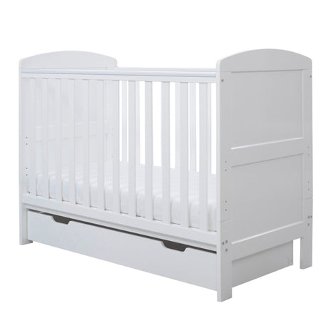 Ickle Bubba Coleby Mini 2-in-1 Cot Bed with Under Drawer and All Seasons Premium Pocket Sprung Mattress