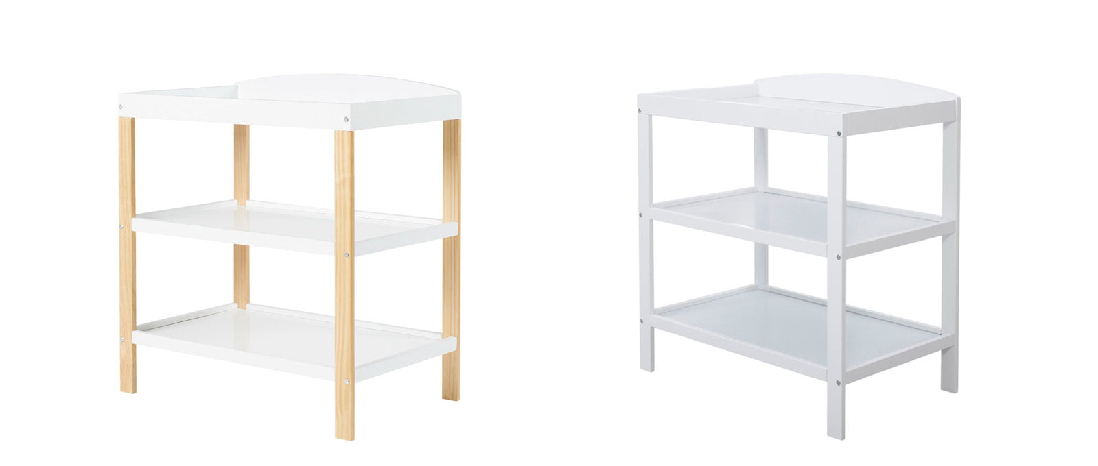 Ickle Bubba Coleby Nursery Open Changer in scandi white and white colourways