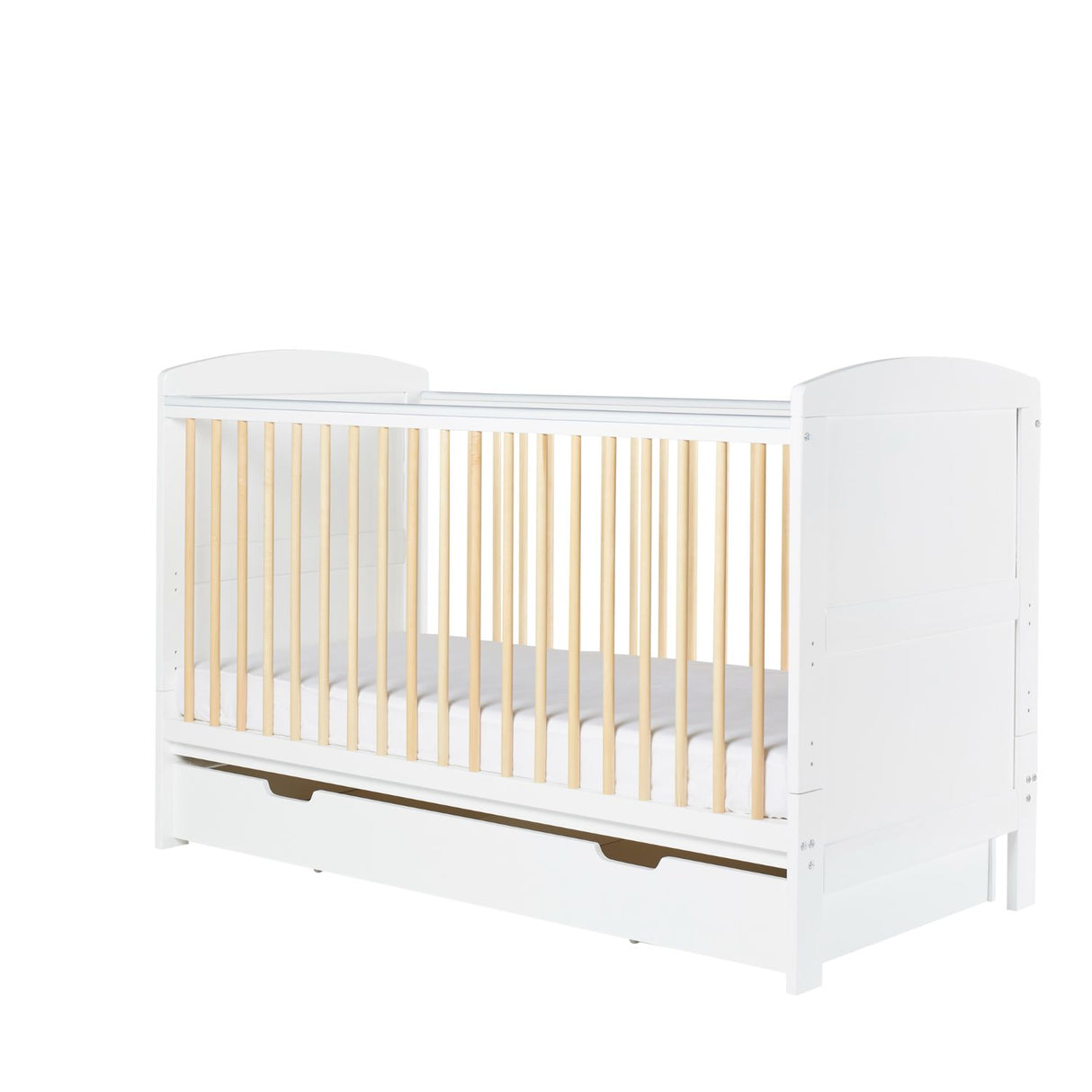 Ickle Bubba Coleby Scandi 2-in-1 Cot Bed with Under Drawer