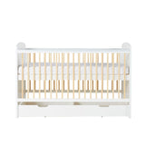 Highest mattress height position in Ickle Bubba Coleby Scandi 2-in-1 Cot Bed with Under Drawer