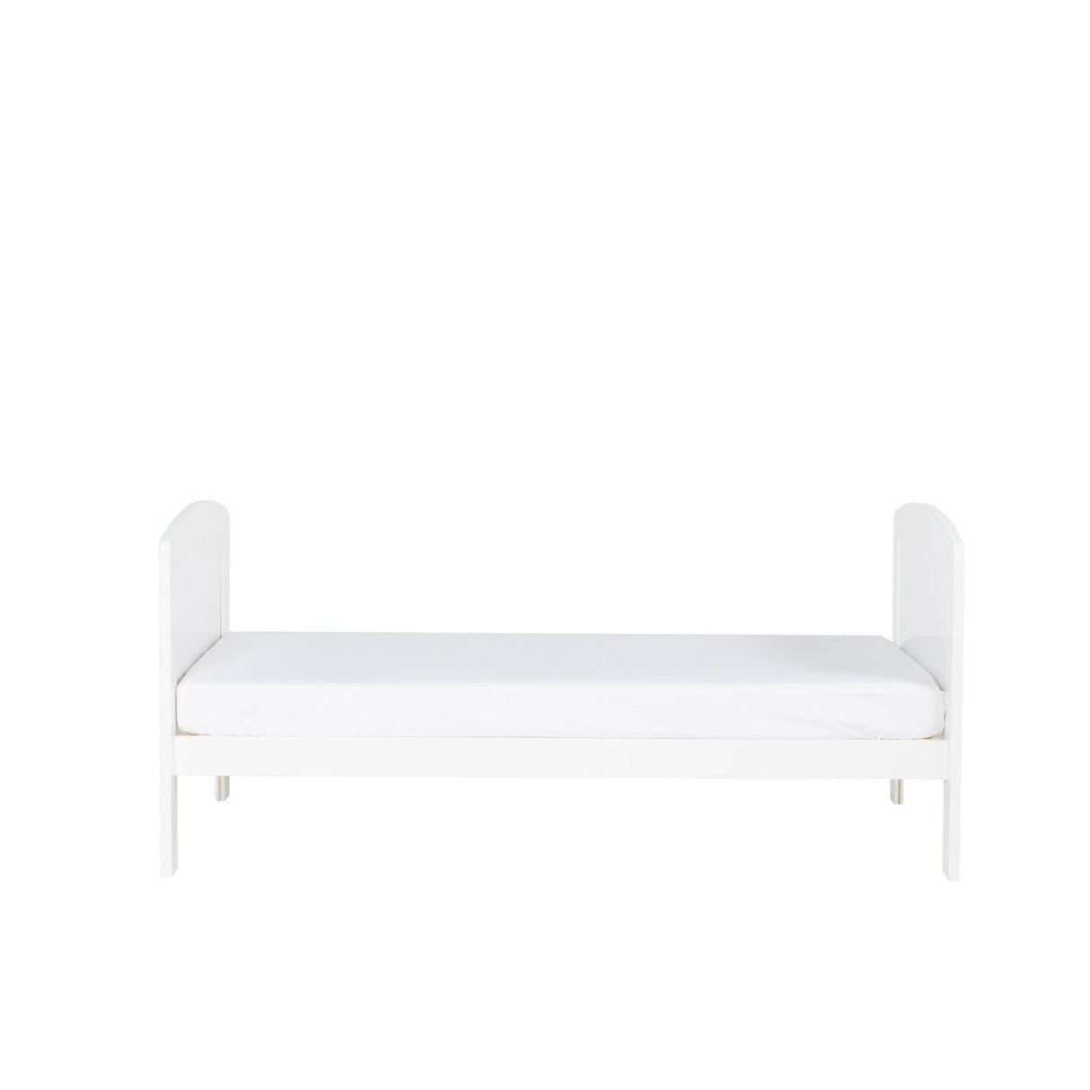 Ickle Bubba Coleby Scandi 2-in-1 Cot Bed in white colour converted into a toddler bed