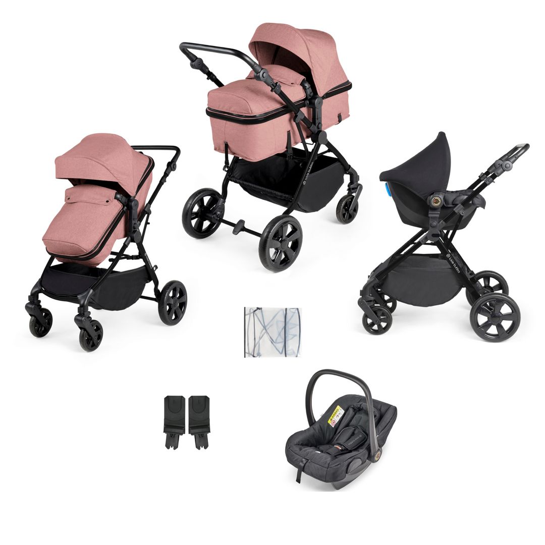 Ickle Bubba Comet 3-in-1 Travel System with Astral Car Seat in Dusky Pink color