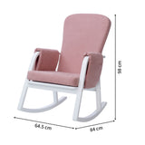 Dimensions of Dursley Rocking Chair in Blush Pink colour