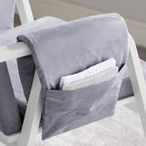 Storage pocket at the side of Dursley Rocking Chair in Pearl Grey colour