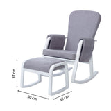 Dimensions of stool in Ickle Bubba Dursley Rocking Chair and Stool Set in Pearl Grey colour