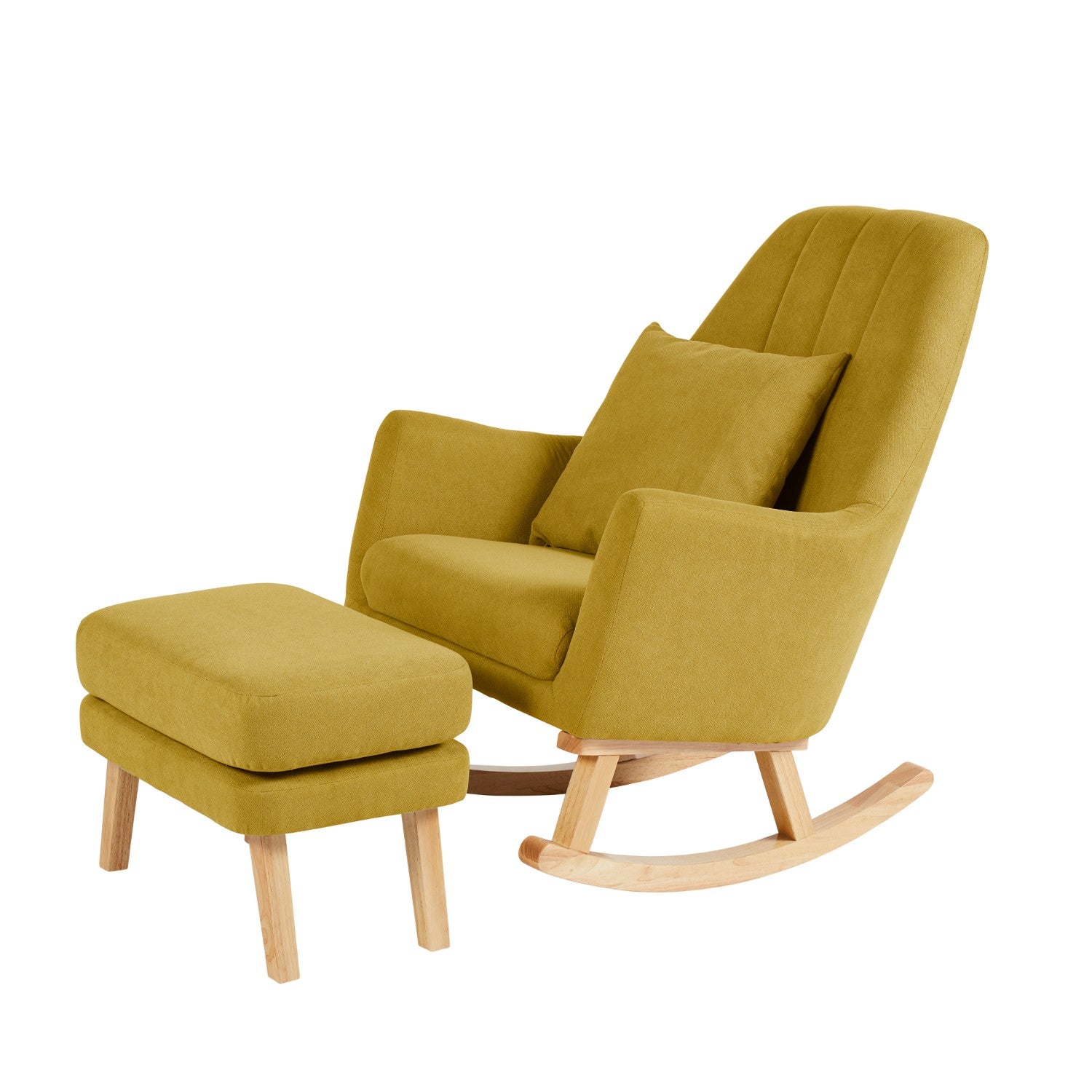 Ickle Bubba Eden Deluxe Nursery Chair and Stool Set  in Ochre colour