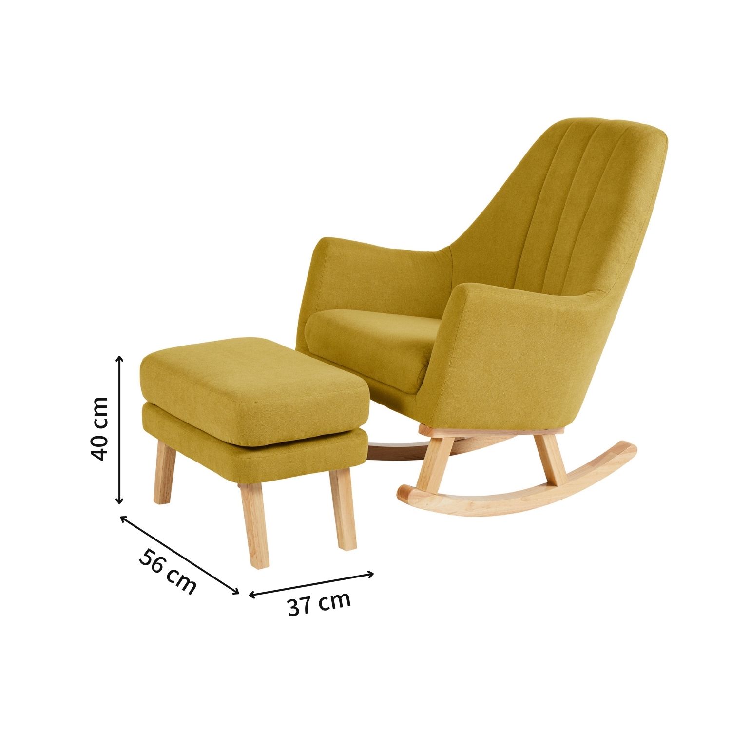 Ickle Bubba Eden Deluxe Stool in Ochre colour with dimensions