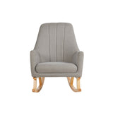 Front view of Ickle Bubba Eden Deluxe Nursery Chair in Pearl Grey colour