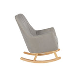 Right side view of Ickle Bubba Eden Deluxe Nursery Chair in Pearl Grey colour