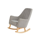 Angled view of Ickle Bubba Eden Deluxe Nursery Chair in Pearl Grey colour