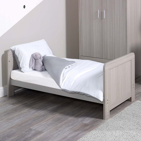 Ickle Bubba Pembrey 2-in-1 Cot Bed in Ash Grey colour converted into a toddler bed