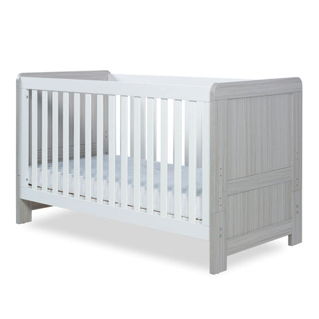 Ickle Bubba Pembrey 2-in-1 Coat Bed in Ash Grey and White colour against a white background