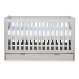 Highest mattress height position in Ickle Bubba Pembrey 2-in-1 Cot Bed with Under Drawer in Ash Grey colour