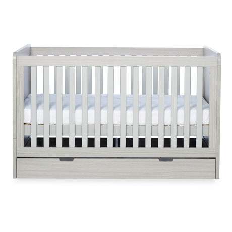 Middle mattress height position in Ickle Bubba Pembrey 2-in-1 Cot Bed with Under Drawer in Ash Grey colour