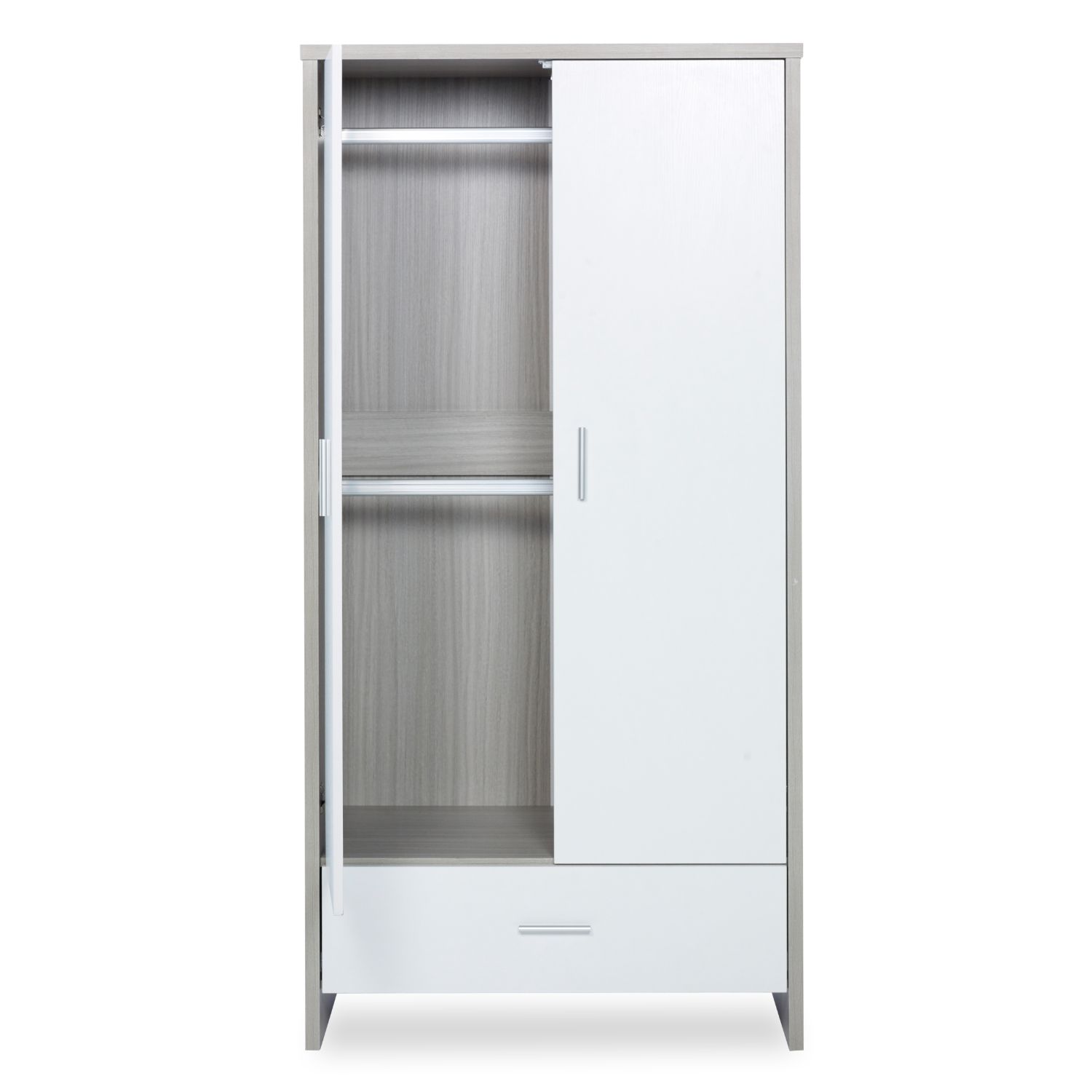 Ickle Bubba Pembrey Nursery Wardrobe in Ash Grey and White