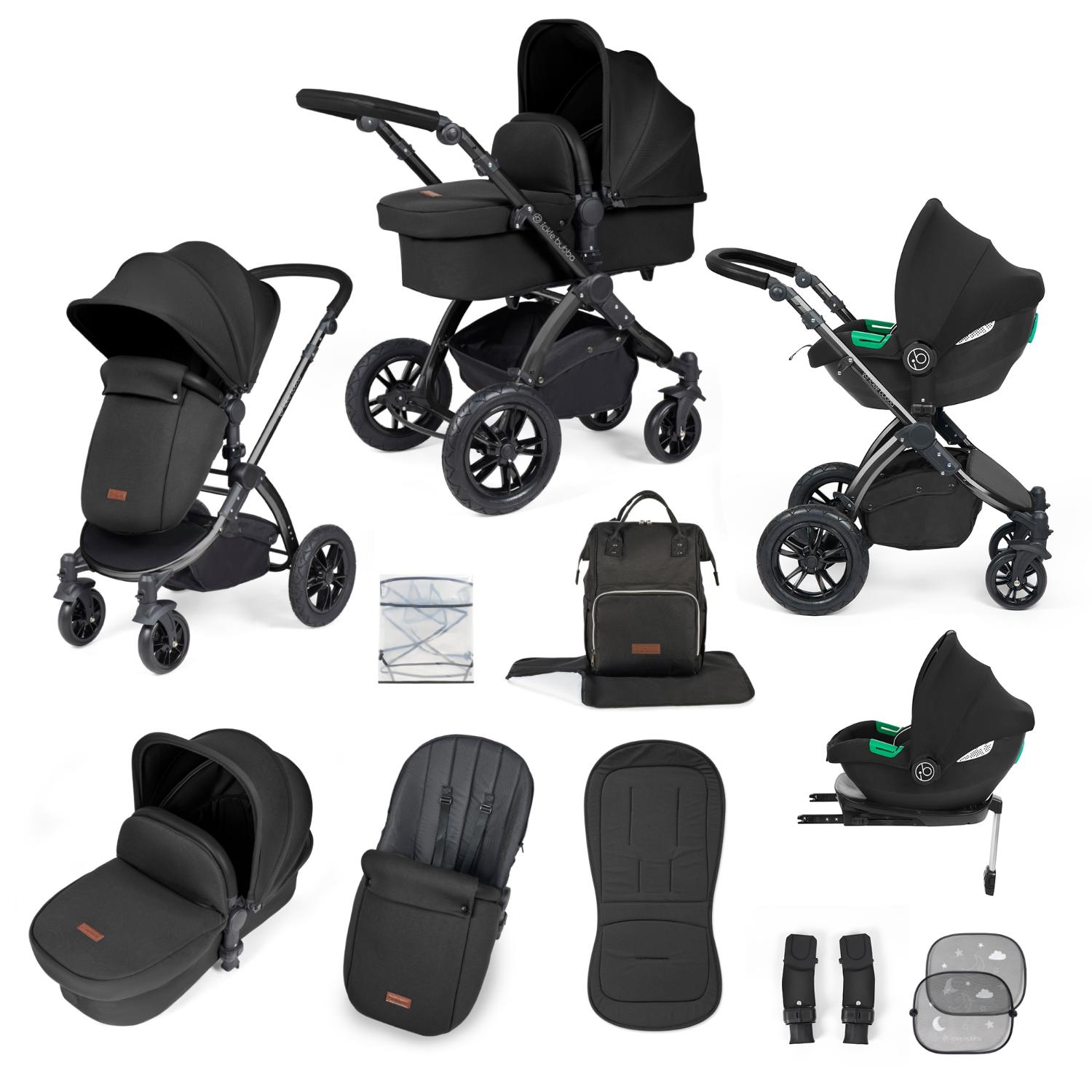 Ickle Bubba Stomp Luxe All-in-One Travel System With Cirrus i-Size Car Seat and ISOFIX Base