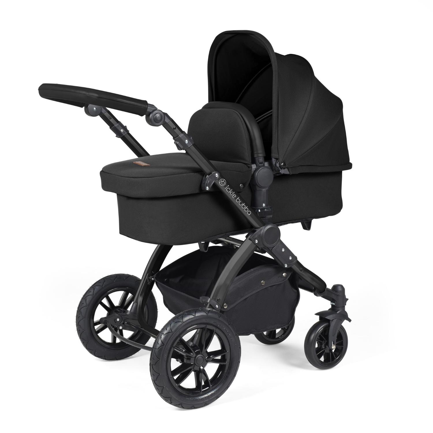 Ickle Bubba Stomp Luxe All-in-One Travel System in Midnight black colour