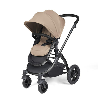 Ickle Bubba Stomp Luxe Pushchair with seat unit attached in Desert beige colour