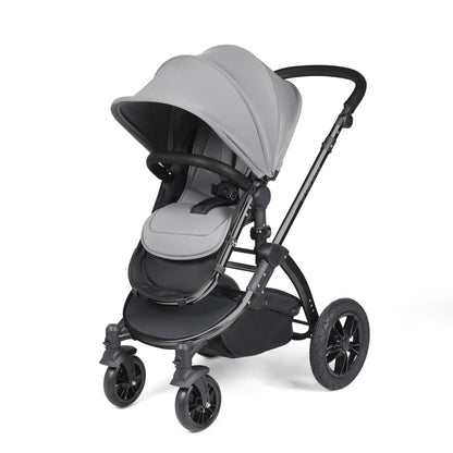 Ickle Bubba Stomp Luxe Pushchair with seat unit attached in Pearl Grey colour