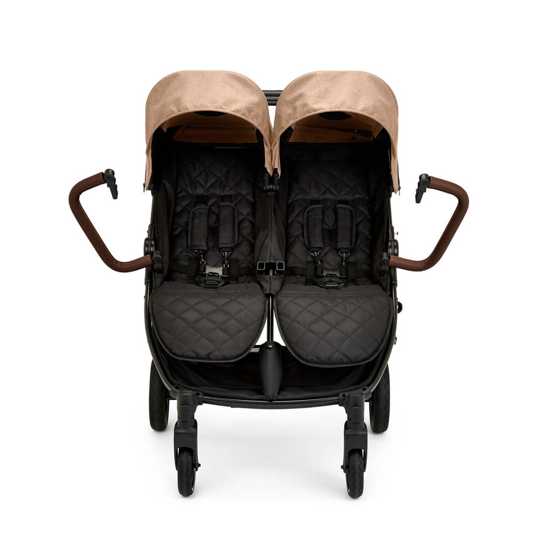 Ickle Bubba Venus MAX Double (Twin & Sibling) Stroller in Biscuit