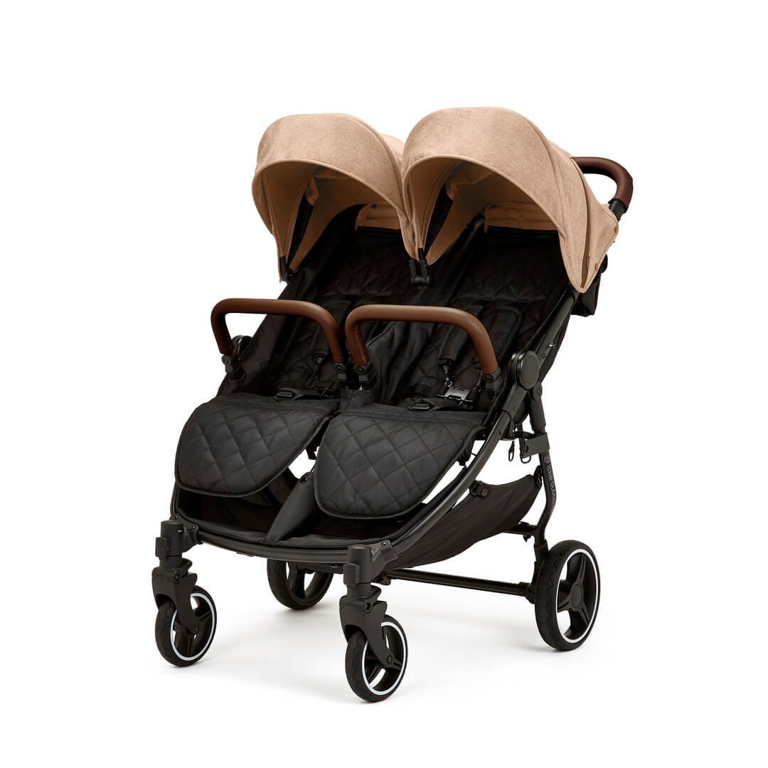 Ickle Bubba Venus PRIME Double (Twin & Sibling) Stroller in Biscuit