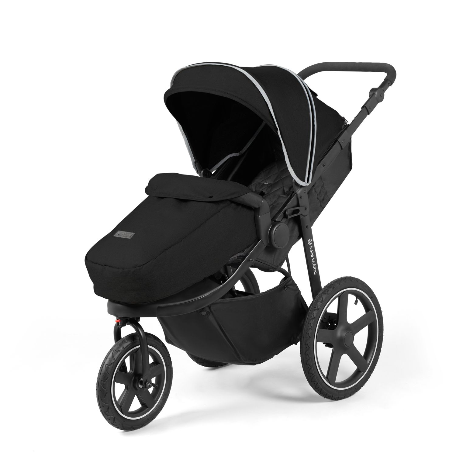 Ickle Bubba Venus Max Jogger Stroller in Black colour with foot warmer