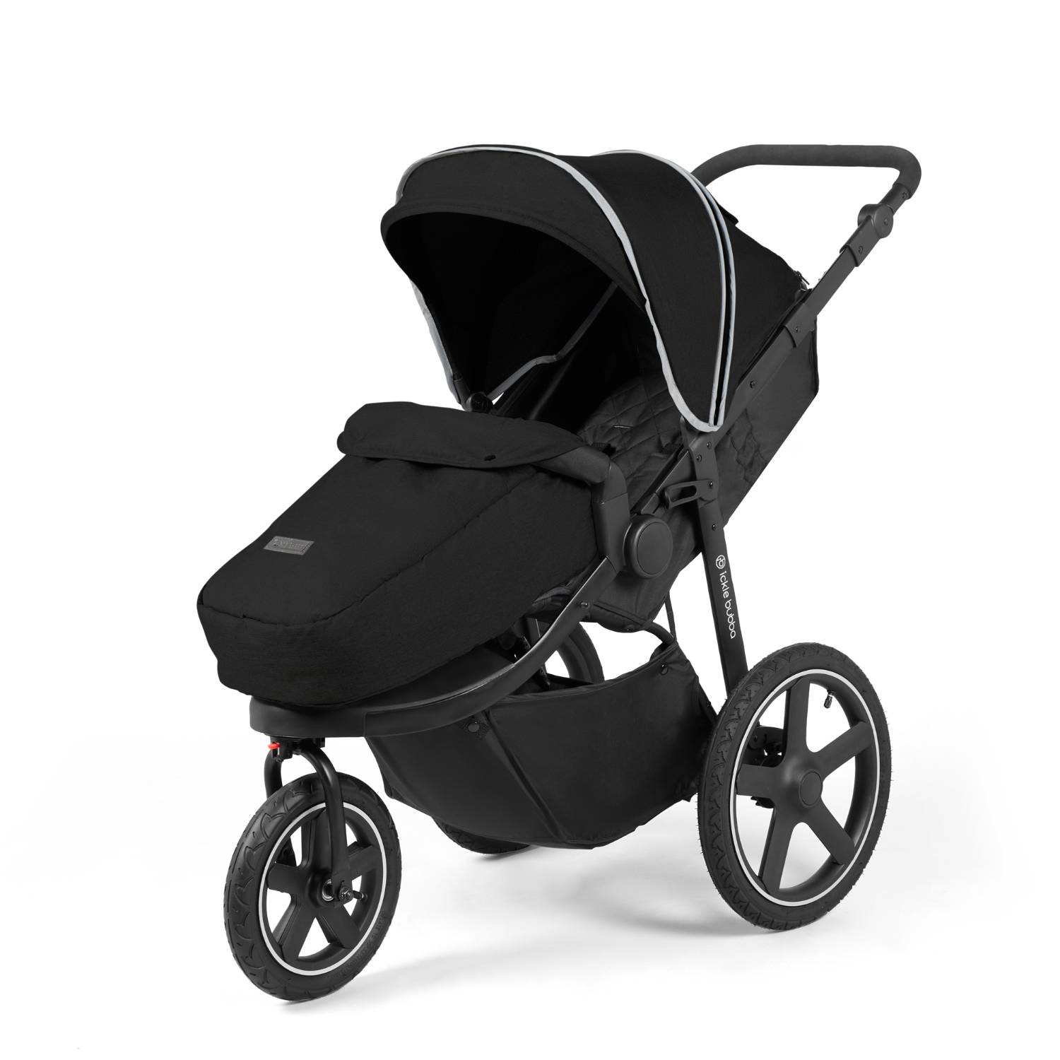 Ickle Bubba Venus Prime Jogger Stroller in Black colour with foot warmer