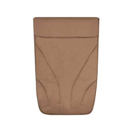 Front view of Venicci Claro footmuff in Caramel brown colour