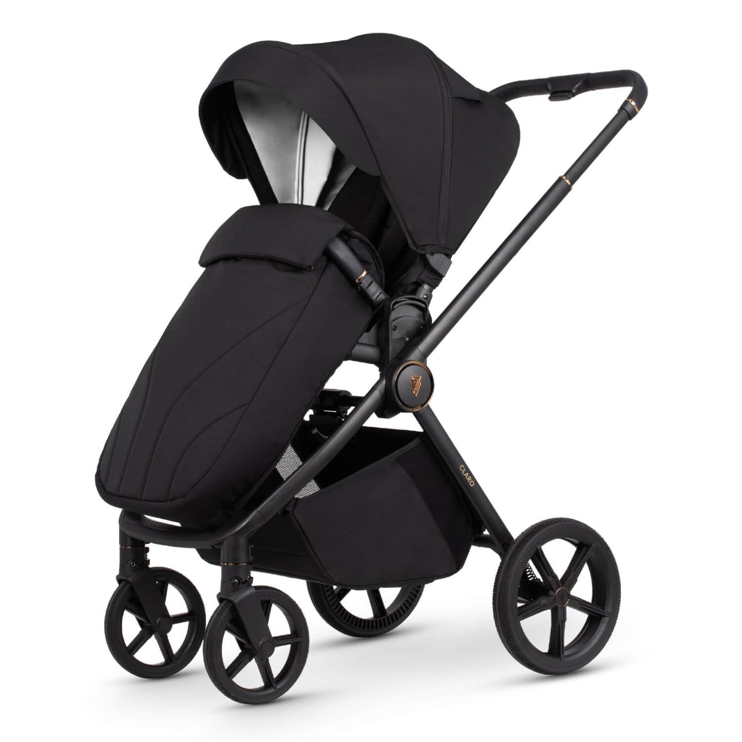 Venicci Claro 2-in-1 Pram seat unit with footmuff in Noir black colour