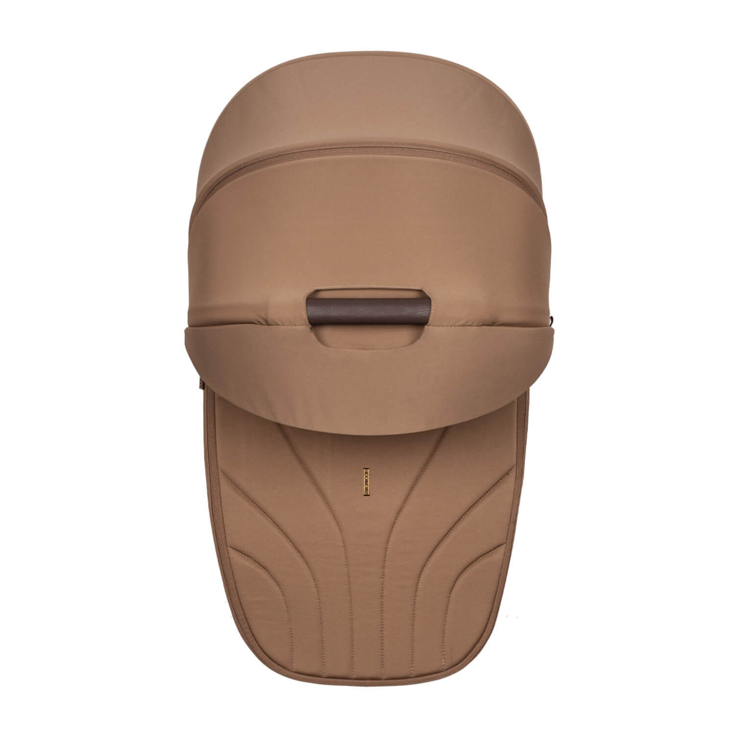 Top view of Venicci Claro's carrycot in Caramel brown colour