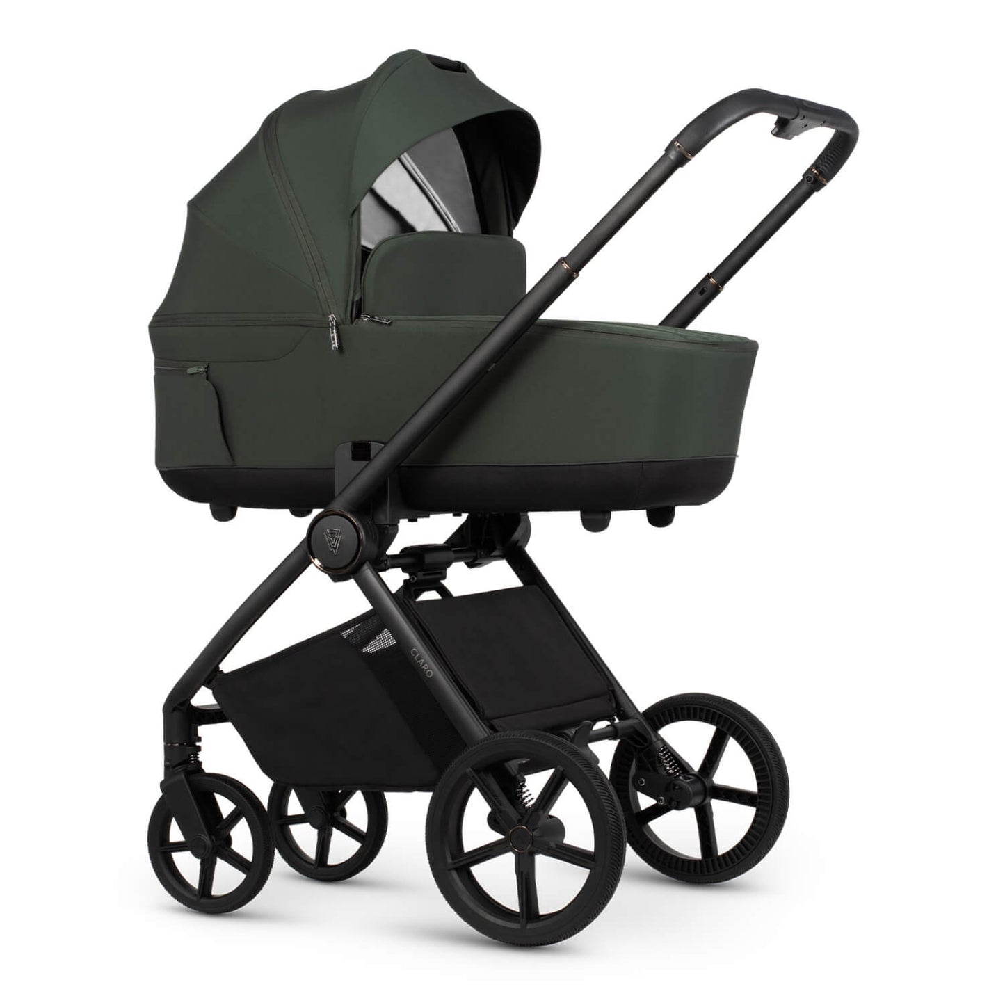 Venicci Claro 3-in-1 Travel System with carrycot in Forest green colour