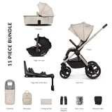 Venicci Upline 2 (3-in-1 Travel System with Tiago Car Seat + 360° Base)