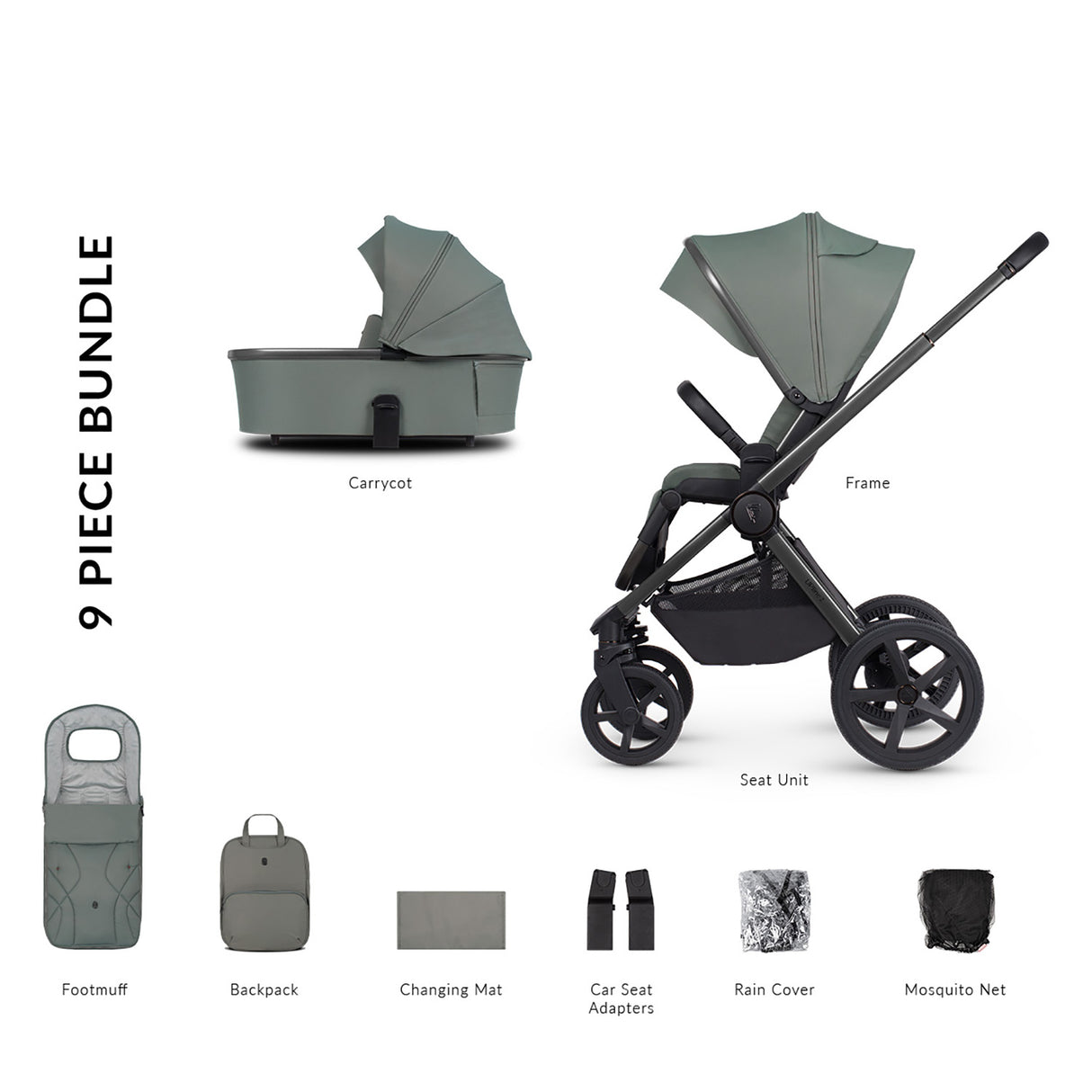 Venicci Upline 2 | 2-in-1 Pram (Carrycot & Pushchair)