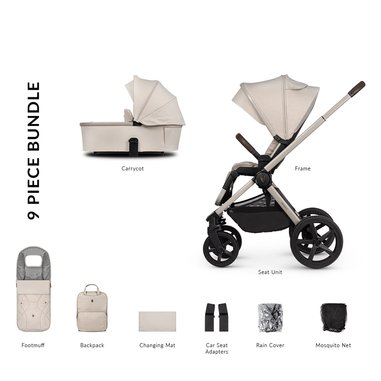 Venicci Upline 2 | 2-in-1 Pram (Carrycot & Pushchair)