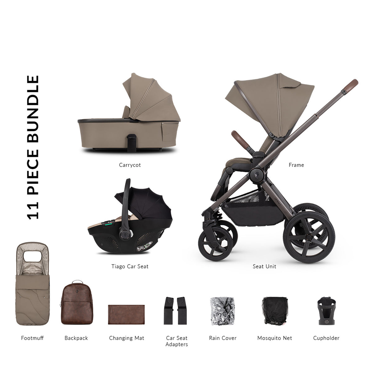 Venicci Upline 2 SE in 11-piece travel system bundle