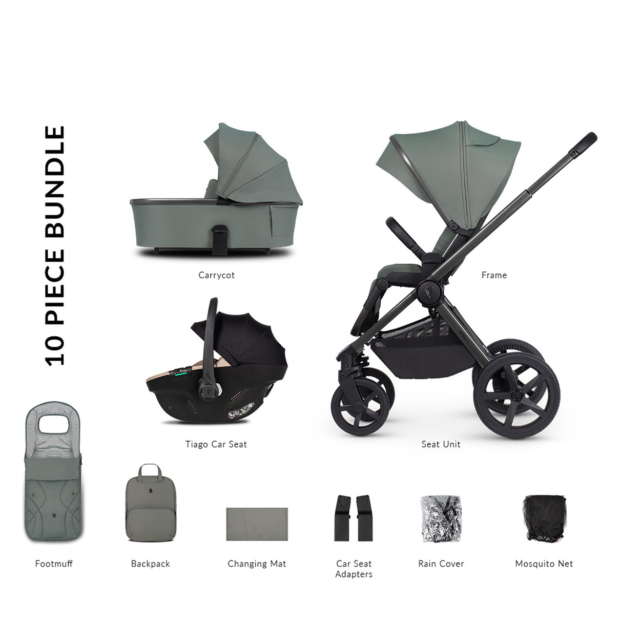 Venicci Upline 2: 3-in-1 Travel System (with Tiago Car Seat)