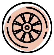 wheel line icon